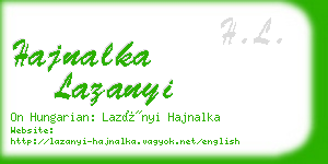 hajnalka lazanyi business card